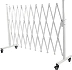 Metal Expandable Barricade Gate, Aluminum Folding Mobile Safety Barrier 130in - Lightweight Durable Design, Adjustable Stability, Ideal for Driveway Security