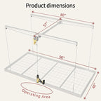 Garage Ceiling Storage Racks – 4x8 FT Overhead Garage Storage Rack with Safety Lock, Heavy-Duty Ceiling Mounted Lift System and Storage Organizer, Ideal for Maximizing Overhead Space, 325 lbs Capacity