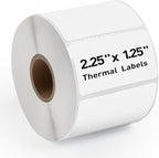 2.25"x 1.25" Direct Thermal Labels-Perforated Barcodes, Shipping Label Paper, Compatible with Zebra & Rollo Printers（1 Roll，1000 Labels/Roll）