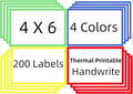 6" x 4" Large Moving Labels for Boxes Color-Coded Label Stickers for Moving for Home Organization Projects, Bins, Kitchen Storage Containers Moving Packing, Permanent Adhesive