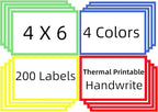 6" x 4" Large Moving Labels for Boxes Color-Coded Label Stickers for Moving for Home Organization Projects, Bins, Kitchen Storage Containers Moving Packing, Permanent Adhesive