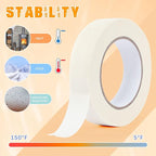 Masking Tape Bulk 1 Inch 20 Packs - White Beige Masking Tapes for General Purpose, Craft, Art, Home, Office, School, 1 Inch x 55 Yards x 20 Rolls