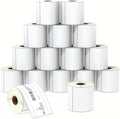 BETCKEY - 3" x 5" (76 mm x 127 mm) Multipurpose & Large Shipping Labels Compatible with Zebra & Rollo Label Printer,Premium Adhesive & Perforated [16 Rolls, 5600 Labels]