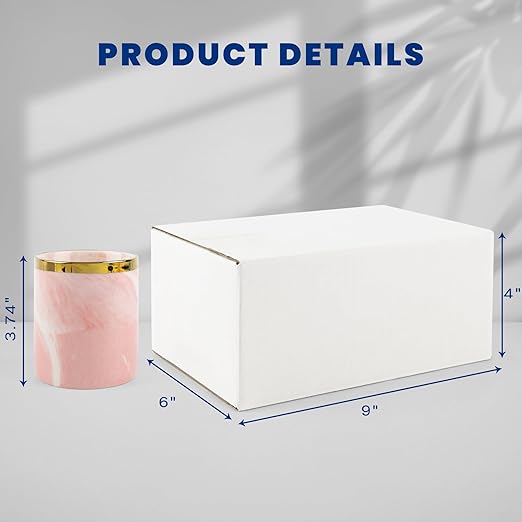 Golden State Art 9x6x4 Inches White Shipping Boxes 28 Pack, Corrugated Cardboard Box for Small Business Mailing Shipping and Storage