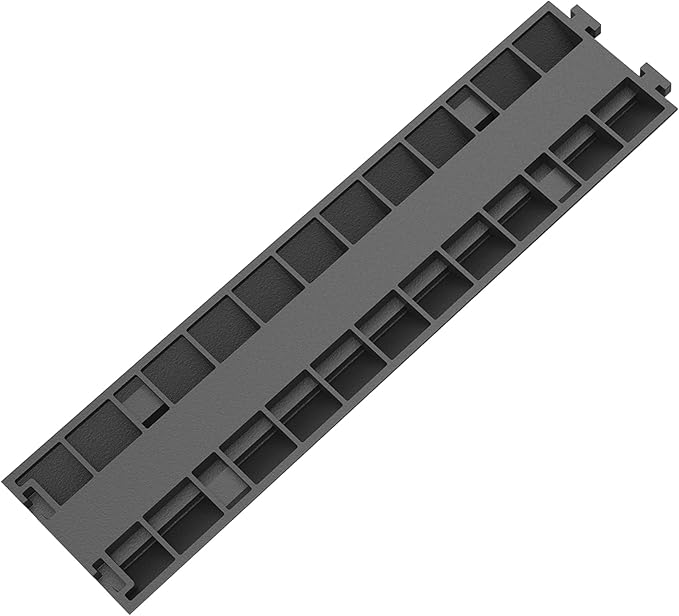 Happybuy 3 Pack of 2 Channel 11000lbs per Axle Capacity Protective Wire Cord Ramp Driveway Rubber Traffic Speed Bumps Cable Protector