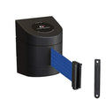 Crowd Control Warehouse - CCW Series WMB-220 Fixed Wall Mount Retractable Belt Barrier - 15 Foot, Dark Blue Belt with Black ABS Case