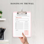 4 PCS Pastel Colored Clipboards,Plastic Clipboard with Pen Holder,Letter Size A4,Cute Clip Boards 8.5x11 Heavy Duty,Hanging Clipboards for Women Kid Teacher,School Office Home Work