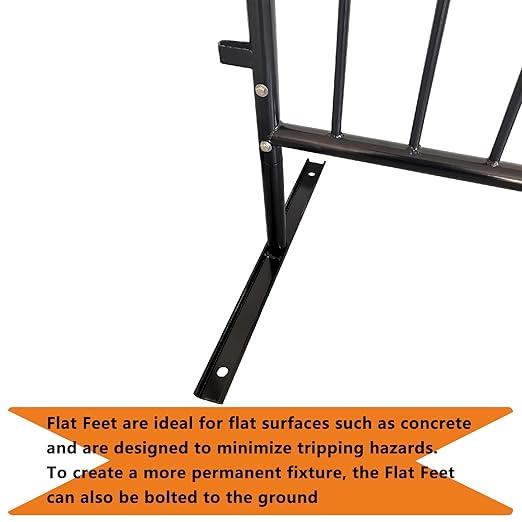2 Pack 8.5 Ft Steel Crowd Control Heavy Duty Interlocking Steel Safety Barriers Barricade Fence Frame Guard for Events Road Traffic Control, Black