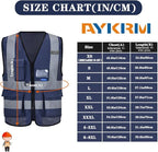 A-SAFETY navy blue work vest