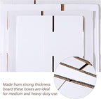 Outus 32 Pack 4 Sizes Shipping Boxes Mailers Corrugated Cardboard Box Kraft Mailing Boxes Small Packing Box with Packaging Tape for Shipping Packing Mailing (White)