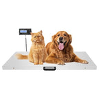 Animal Digital Scale, 500KG/1100Lbs Electronic Stainless Steel Veterinary Scale Heavy Duty Digital Livestock Platform Scales for Animal Pet Cat Dog (1100Lbs)