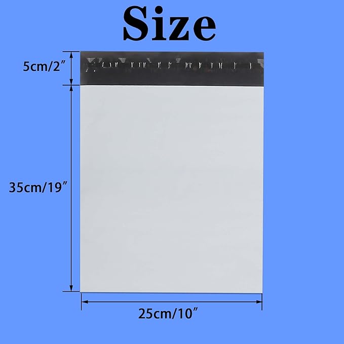 newlng 300pcs 10x13"/250x350mm Poly Mailers Shipping Bags Mailing Bags White Shipping Envelopes Self-sealing Adhesive Waterproof and Tear-Proof Packaging Bags poly bag for Clothing Books Gift
