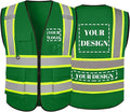 Safety Vest Reflective High Visibility with 5 Pockets ＆Zipper Class 2 Adult Unisex Construction Security Workwear