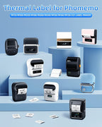 Phomemo Labels - Frosted Clear Round Label for M110/M100/M220/M108/M250/M160 Label Maker, 1.96" x 1.96"（50x50 mm）,Multi-Purpose Self-Adhesive Paper for Barcode/Address/Mailing/Logo/Business Home Tag
