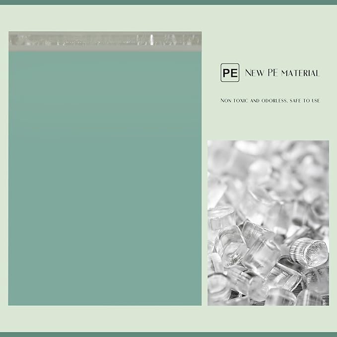 Metronic Poly Mailers 10x13 100 Pcs, Shipping Bags for Clothing, Strong Adhensive Mailing Bags, Shipping Envelopes for Small Business, Tear-resistant Mailer Envelopes Bags in Grayed Jade Green