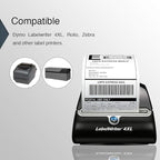 BETCKEY Colored Labels Compatible with Dymo 1744907 (4" x 6") Extra Large Shipping Labels, Compatible for Dymo LabelWriter Thermal 4XL & Zebra Desktop Printers [6 Rolls, Yellow]