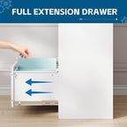 3-Drawer Metal File Cabinet, Lateral Vertical Filing Cabinets for Home Office, Locking Cabinet with Storage Shelves, Legal/Letter/A4 Size Office File Cabinet,(White, Assemble Required)