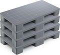 1 Pcs Plastic Pallet for Basement Storage Easy Stack Lightweight Floor Pallet Display Flooring Room Supermarket Christmas, Support up to 2000 Lbs (40'' L X 20'' W X 5.5'' H,Grey)