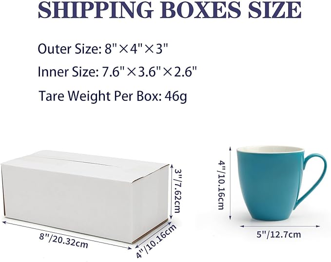 Shipping Boxes 8X4X3 Set of 40, White Corrugated Cardboard Box for Mailing Business Packaging