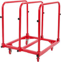 Platform Truck, Heavy Duty Hand Truck with Casters, 1400lbs Capacity Foldable Basket Cart with Handles, Flatbed Push Dolly for Groceries/Garage/Warehouse(Red)