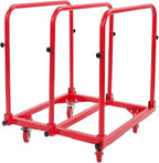 Platform Truck, Heavy Duty Hand Truck with Casters, 1400lbs Capacity Foldable Basket Cart with Handles, Flatbed Push Dolly for Groceries/Garage/Warehouse(Red)