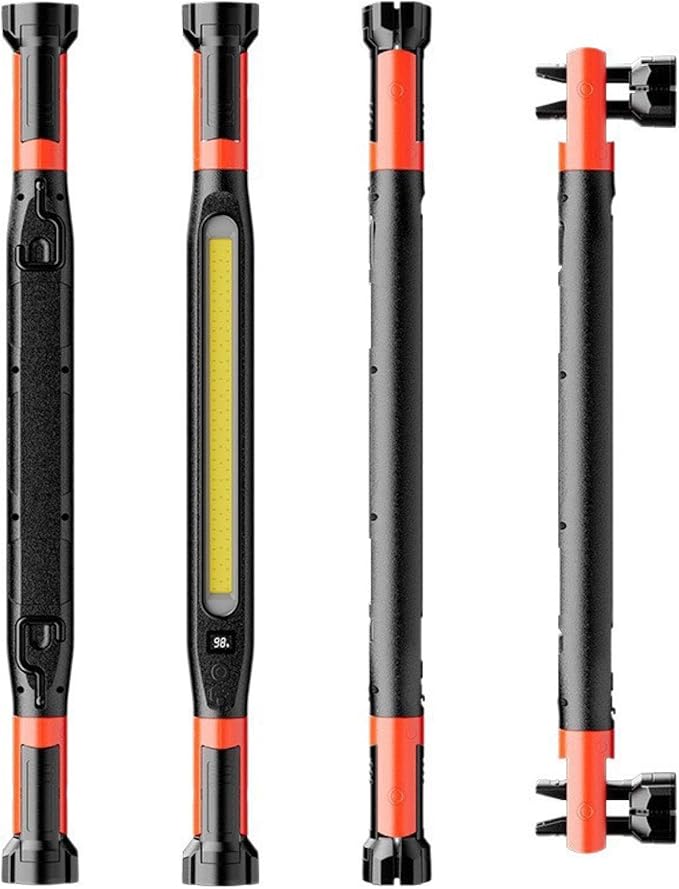 Magnetic Work Light Bar - Cordless, Rechargeable, 3-Mode LED, Waterproof - Under Hood Mechanic Light for Mechanic, Car Repairing, Garage, Workshops, Shelves, Vehicles