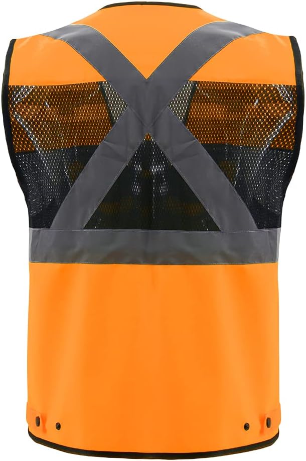 Safety Vest High Visibility Reflective Construction Vest for Men Women
