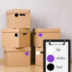 500 PCS Dot Sticker Tape 2" Inch Round Color Coding Labels Removable Writable Circle Floor Decal for Marking Organizing Social Distancing Black
