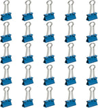 JAM PAPER Colorful Binder Clips - Small - 3/4 Inch (19 mm) - Blue Binderclips - 25/Pack