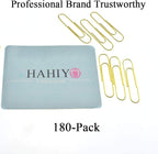 HAHIYO Paper Clips Sturdy 1.3 inches Length 180 Pack Paperclips Heavy Duty Tight Grip Rust Proof Reusable Metal Bright Gold for Home Office School