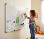 Dex Board 36 x 24 inch Magnetic Dry Erase Board, DexBoard Mall-Mounted Aluminum Frame White Board with Pen Tray, Dry Erase Marker Whiteboard for Office, School and Home Usage