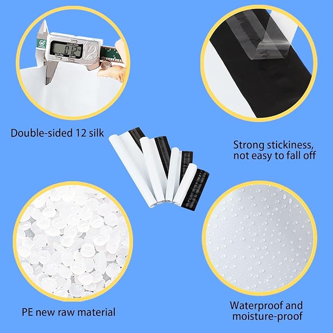 newlng Poly Mailers Shipping Bags Mailing bags 10x13"/250x350mm White Shipping Envelopes Self-sealing Adhesive Waterproof and Tear-Proof Packaging Bags poly bag for Clothing Books Gift 30pcs