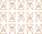 JAM PAPER Colorful Butterfly Clips - Orange Paper Clamps - 15/Pack