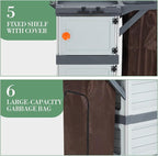 Janitorial Cart with 2 Cabinet, Commercial Cleaning Cart On Wheels with Cover, Shelves, and Oxford Bag, Housekeeping Cleaning Caddy Service Carts for School Hotel Apartment