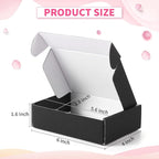Spakon 50 Packs Shipping Boxes Cardboard Corrugated Mailer Packaging Boxes for Small Business Cute Small Box Cardboard Carton Box Mailers for Packaging Product(Black,6 x 4 x 1.6 Inches)