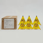 Caution Wet Floor Sign with Storage Tube, 20In Pop Up Wet Safety Signs 6Pcs Floor Safety Sign Warning Caution Cone for Restaurant, Commercial & Office Use