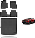 KELCSEECS® Floor Mats & Cargo Liner for 2025 Mazda CX-50 Hybrid,All Weather Protection TPE Floor Liners Front& Rear Row Full Set CX50 Hybrid Accessories Black