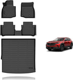 KELCSEECS® Floor Mats & Cargo Liner for 2025 Mazda CX-50 Hybrid,All Weather Protection TPE Floor Liners Front& Rear Row Full Set CX50 Hybrid Accessories Black