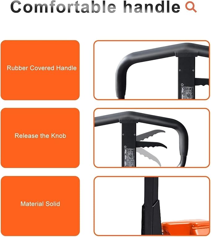 Tory Carrier Manual Pallet Jack 5500 Lb. Capacity, Industrial Pallet Truck 48 × 27" Fork Size Standard Heavy Duty Hand Trucks with PU Wheels
