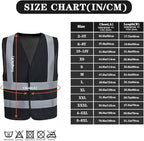 AYKRM 12 colour High visibility viz vest hi vis viz reflective work construction safety vest (XS-8XL)