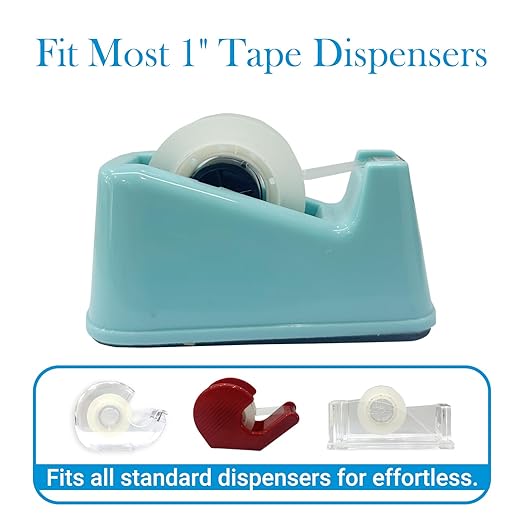 48 Rolls Clear Tape, Transparent Tape Refills for Dispenser, 1 Inch Core, 3/4 x 800 Inches, Strong Adhesive for Gift Wrapping, Office, School, Home, Desk Supplies & Crafts