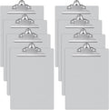 Mimorou 8 Pcs Metal Clipboard Heavy Duty Aluminum Clipboards 12 x 9 Inch Metal Clip Board with Low Profile Clip A4 Letter Size Document Holder for Office School Medical Jobsite Laboratory