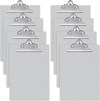 Mimorou 8 Pcs Metal Clipboard Heavy Duty Aluminum Clipboards 12 x 9 Inch Metal Clip Board with Low Profile Clip A4 Letter Size Document Holder for Office School Medical Jobsite Laboratory
