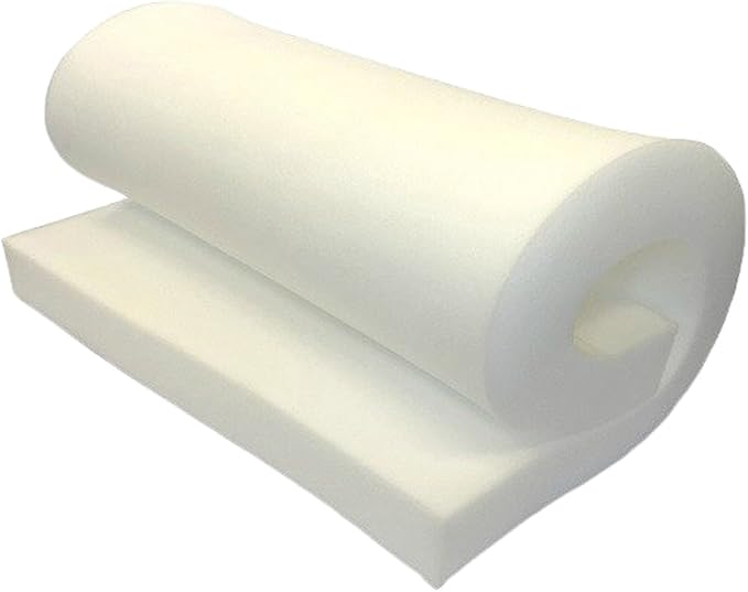 FoamRush High Density Upholstery Foam Cushion, Seat Replacement, Upholstery Sheet 1" x 24" x 72"