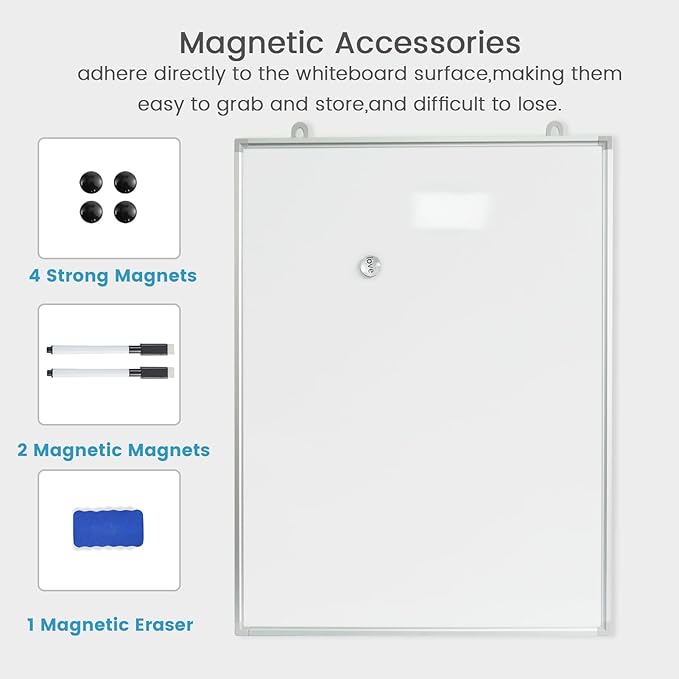 Dry Erase Board Magnetic Whiteboard 48"x 36" White Board Wall Mounted Aluminum Frame Hanging Whiteboard for Home, School, Office, Kitchen