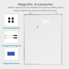 Dry Erase Board Magnetic Whiteboard 48"x 36" White Board Wall Mounted Aluminum Frame Hanging Whiteboard for Home, School, Office, Kitchen