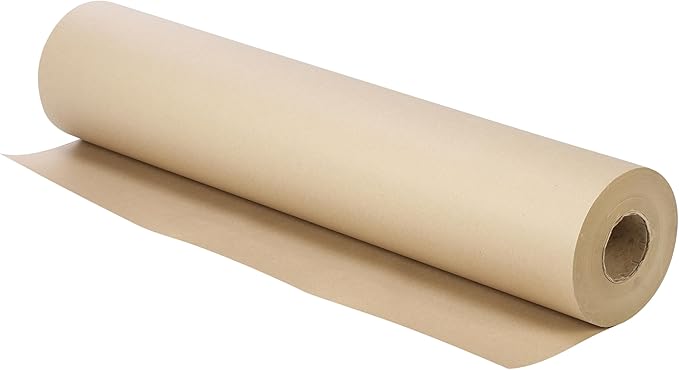 The Boxery Kraft/Brown Kraft Paper Roll, 36” x 10,800” (900’)-40lb. Thickness-Brown Wrapping Paper, Natural Kraft Packing Paper, Void Fill, Arts/Crafts, Bulletin Boards, Gift Wrapping