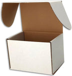8x6x6 inches Small Shipping Boxes Set of 25 - White Mailer Corrugated Cardboard Boxes for Shipping Packaging Mailing Products