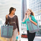 Insulated Cooler Bag, 1PK Insulate Tote Bag for Grocery Shopping, Non-Waterproof Cooler Bags Insulated for Travel/Picnic, Pizza/Food Delivery Bag to Keep Food Cold/Hot (Cationic Cloth, Green)