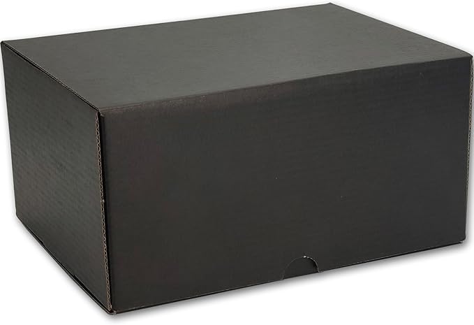 8x6x4 inches Small Shipping Boxes Set of 25 - Black Mailer Corrugated Cardboard Boxes for Shipping Packaging Mailing Products